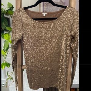 J. Crew Sequin Top Xsm